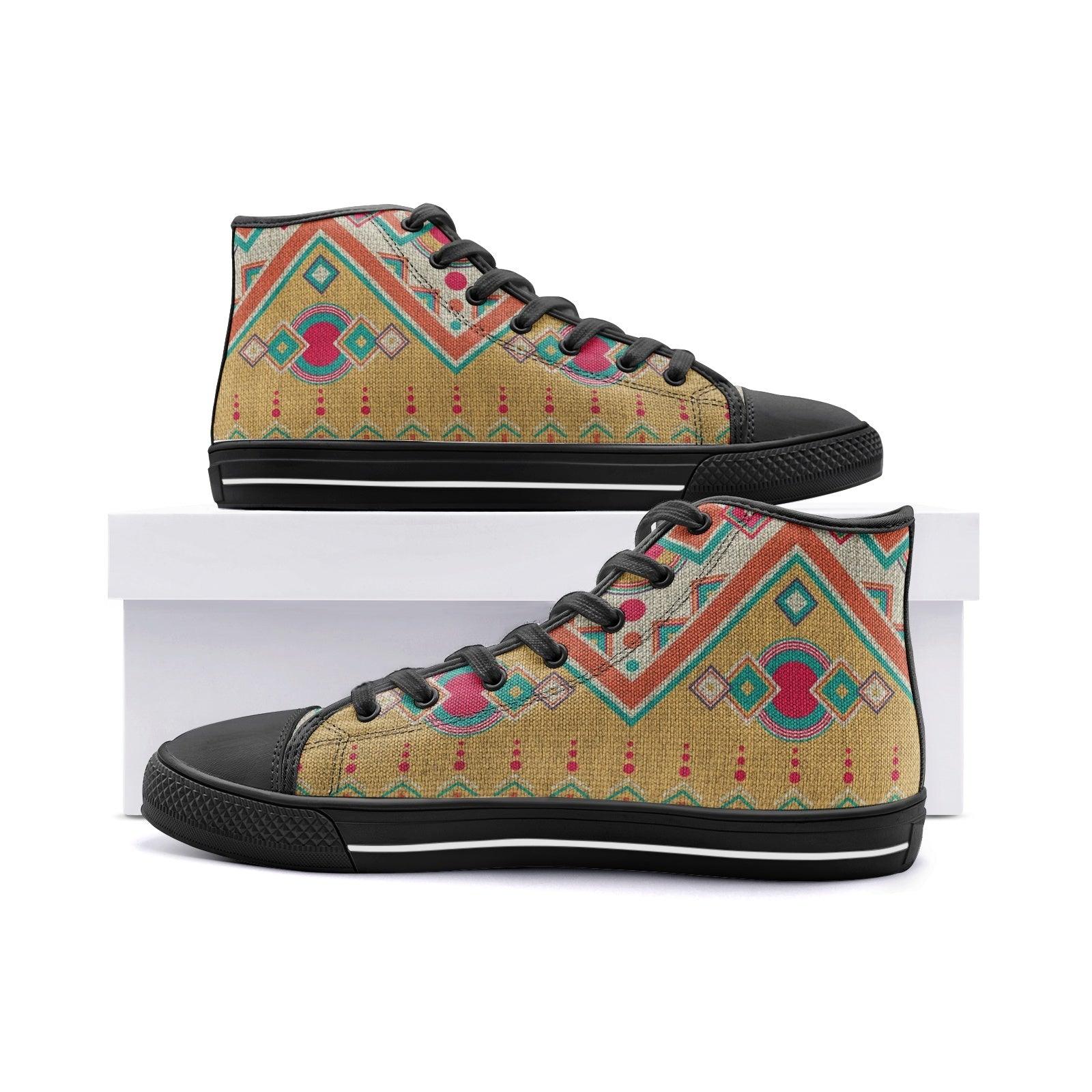 Unisex High Top Canvas Shoes-Southwest - Elementologie