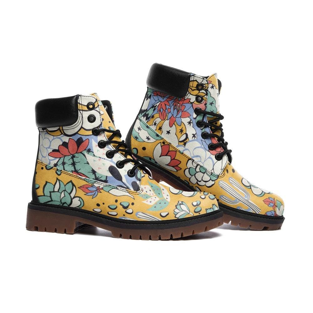 Unisex Boots-Southwest Succulents - Elementologie