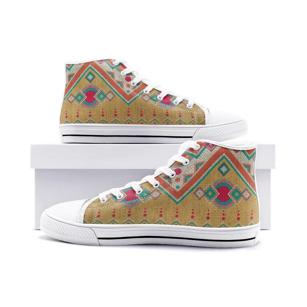 Unisex High Top Canvas Shoes-Southwest - Elementologie