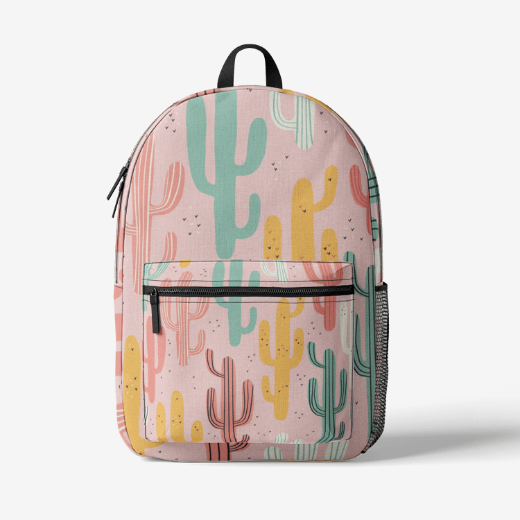Retro Colorful Print Trendy Backpack - Elementologie