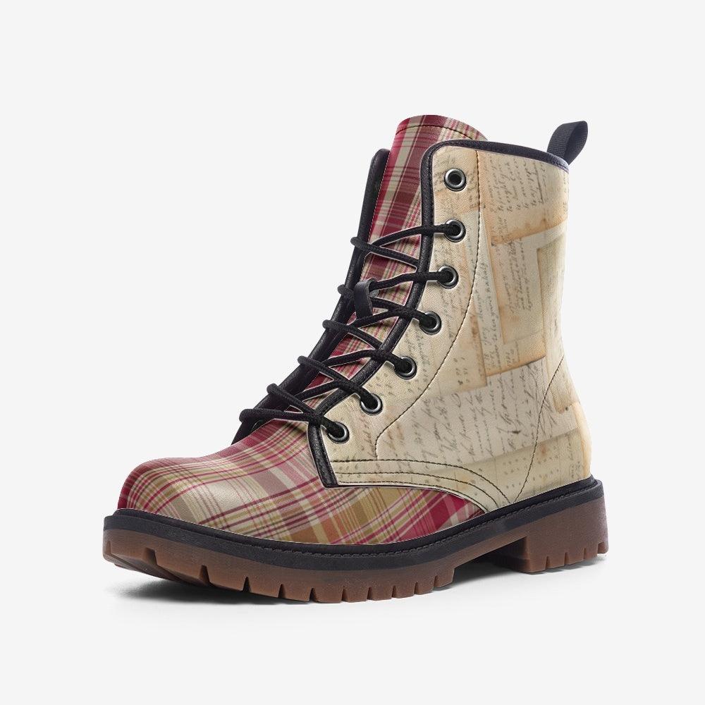 Unisex Boots-Vintage Plaid - Elementologie