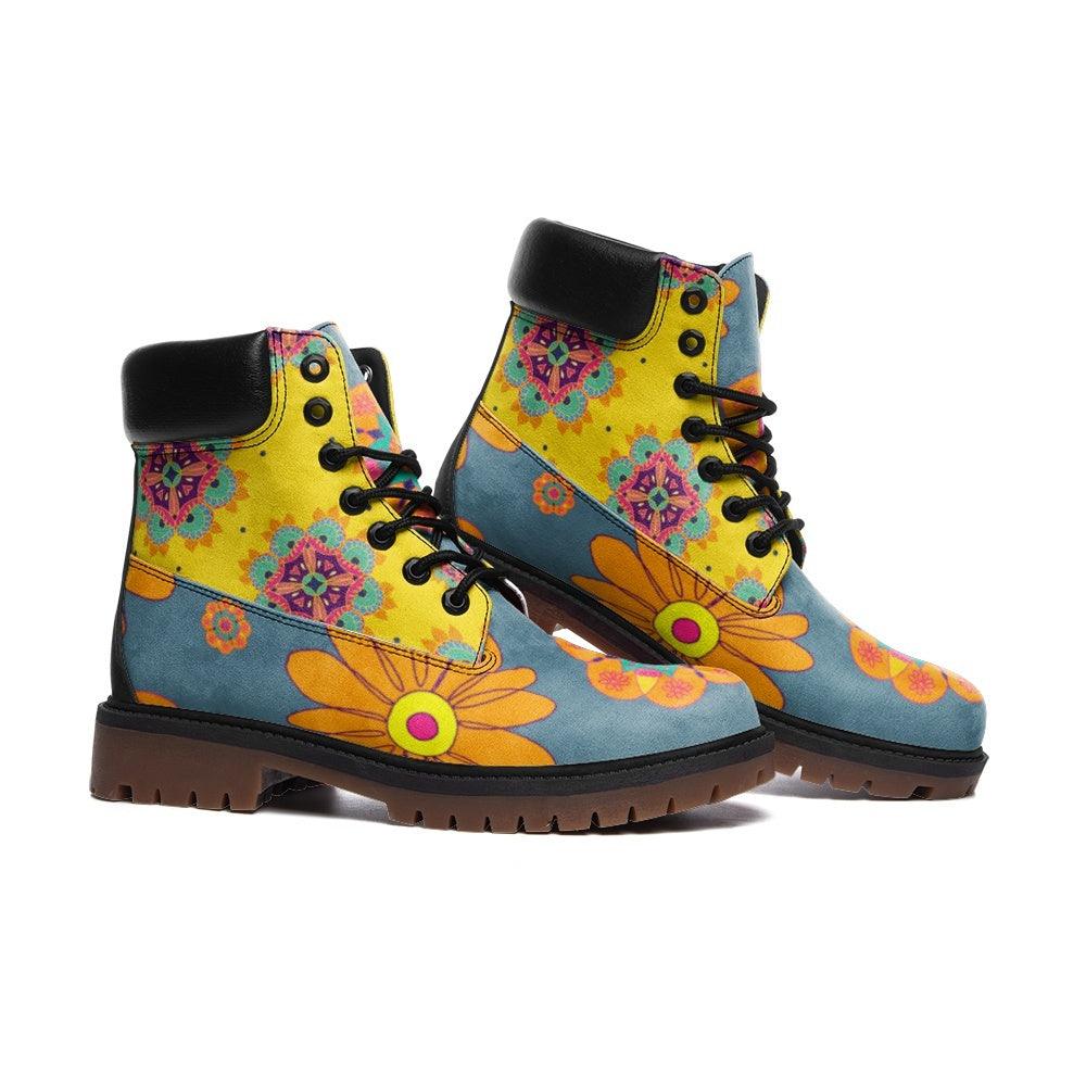 Unisex Boots-Diwali Indian Mandala - Elementologie