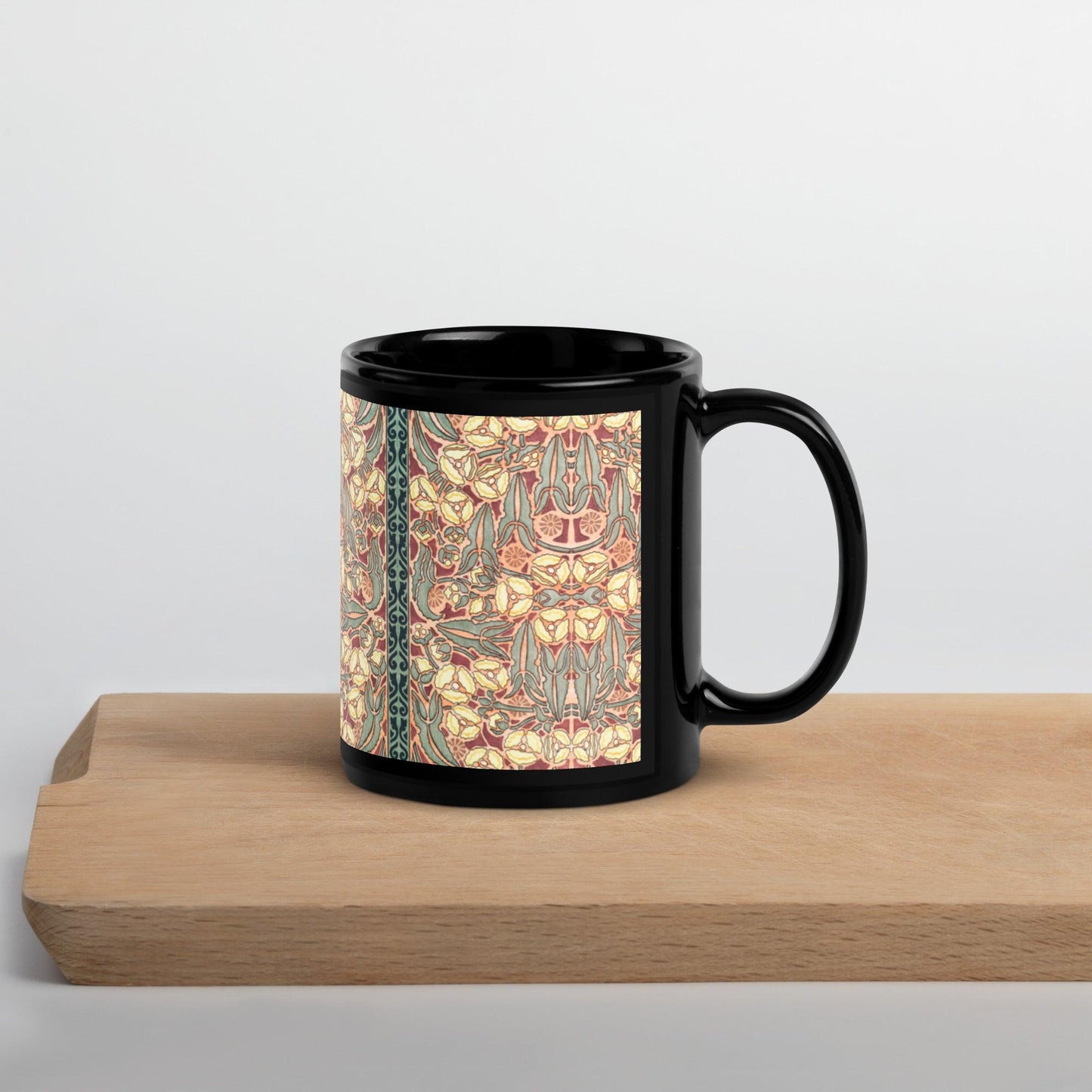 Coffee Mug-Art Nouveau Arrowhead Flower - Elementologie