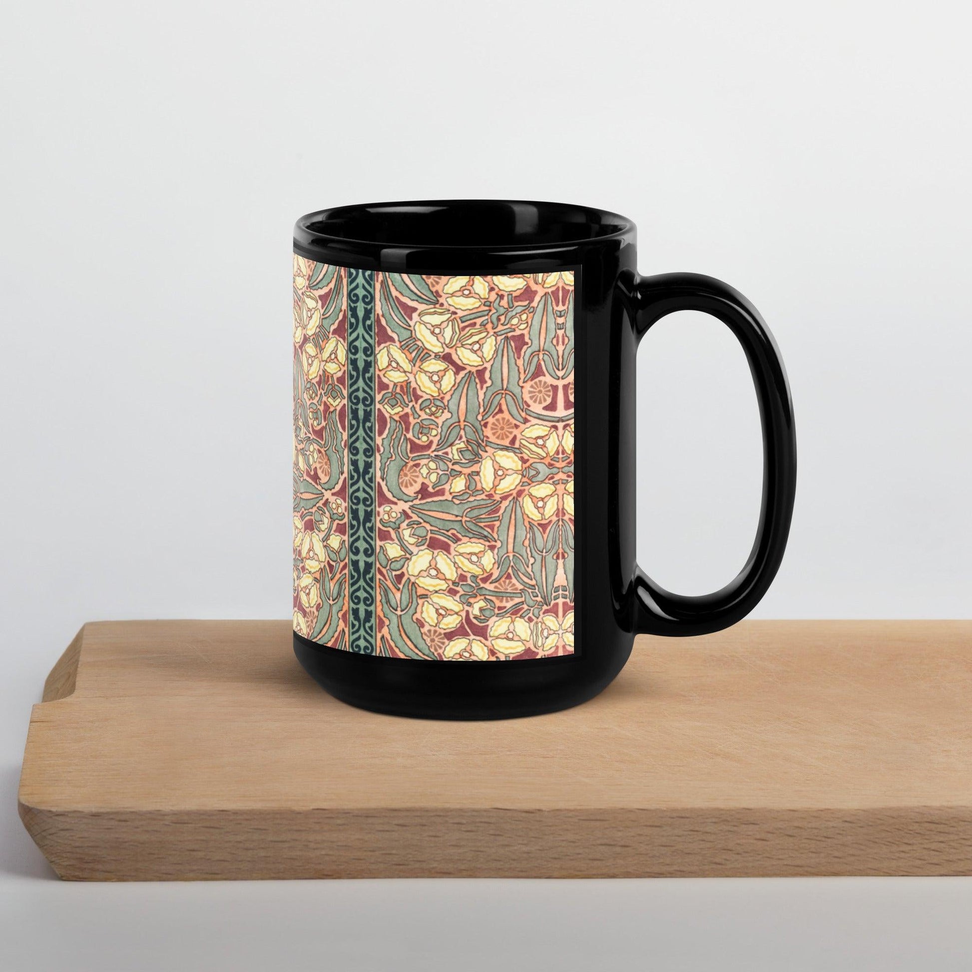 Coffee Mug-Art Nouveau Arrowhead Flower - Elementologie