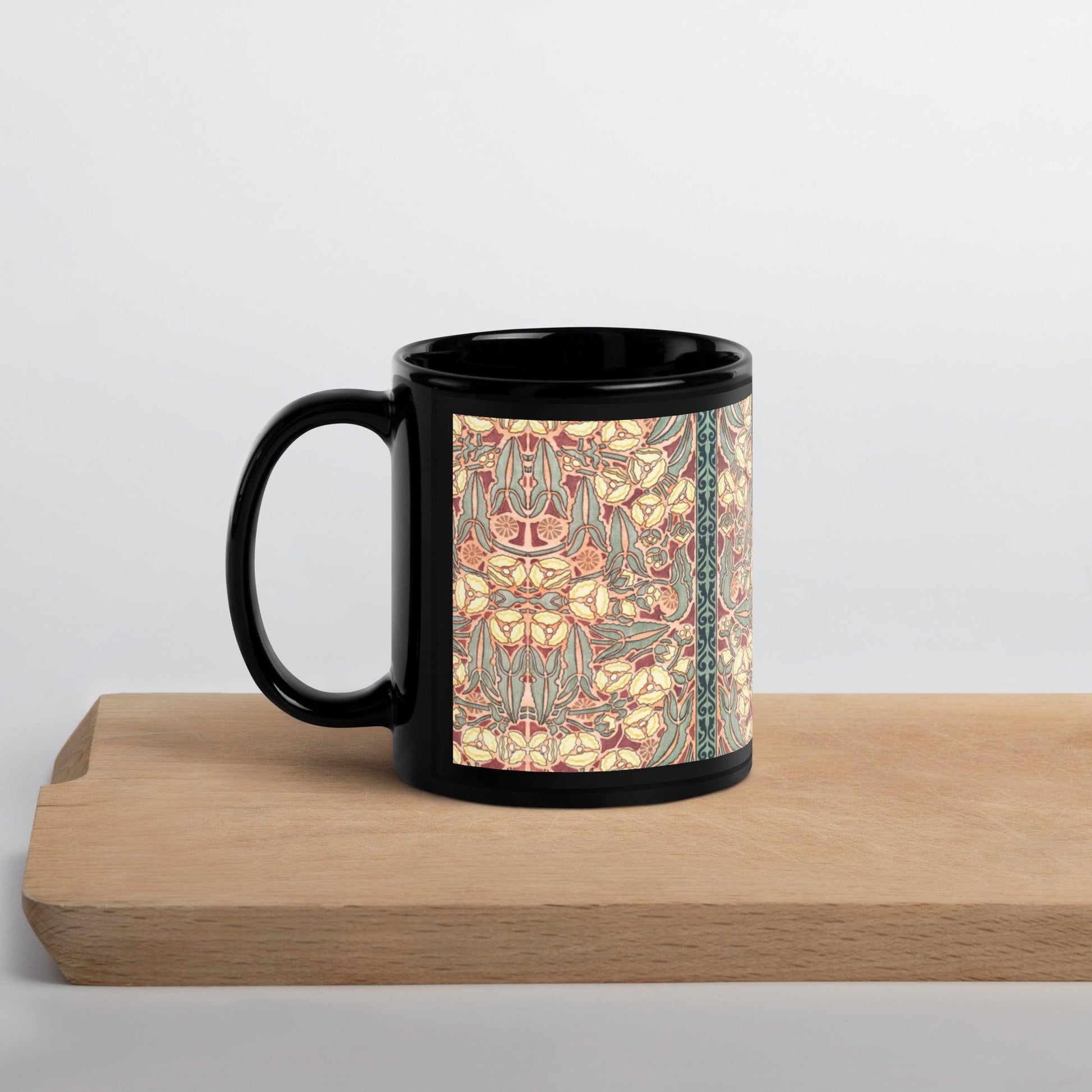 Coffee Mug-Art Nouveau Arrowhead Flower - Elementologie