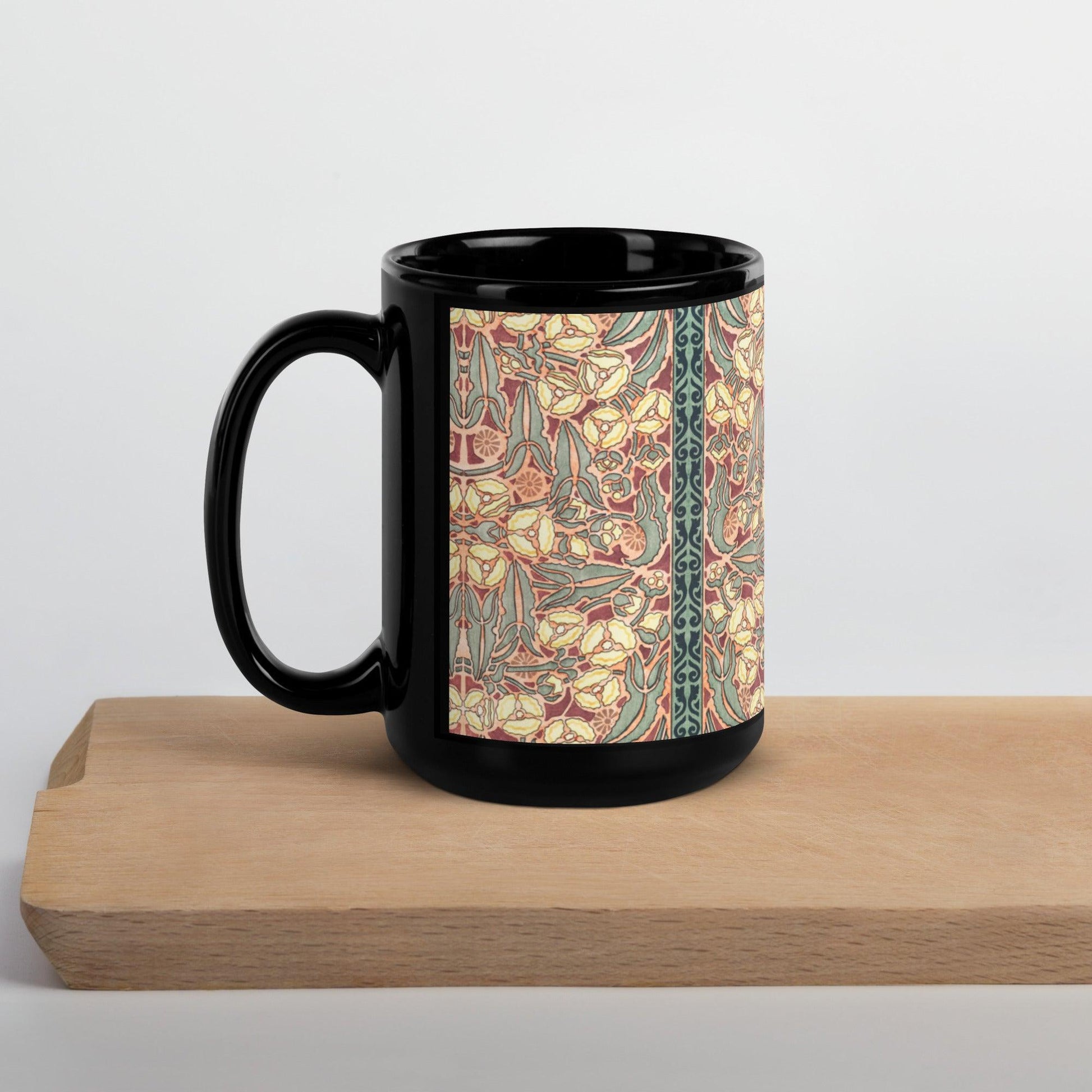 Coffee Mug-Art Nouveau Arrowhead Flower - Elementologie