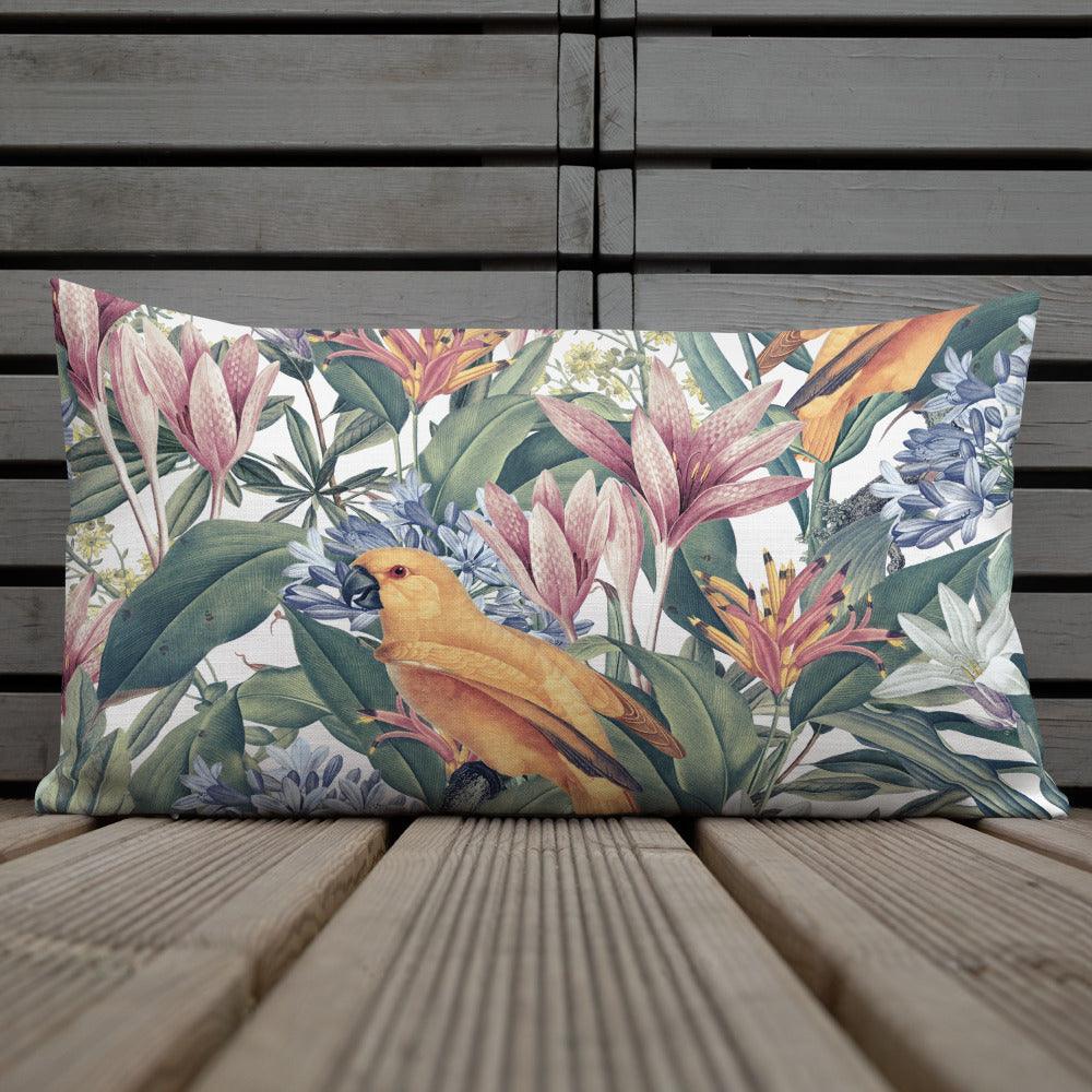 Premium Pillow-Yellow Parrots - Elementologie