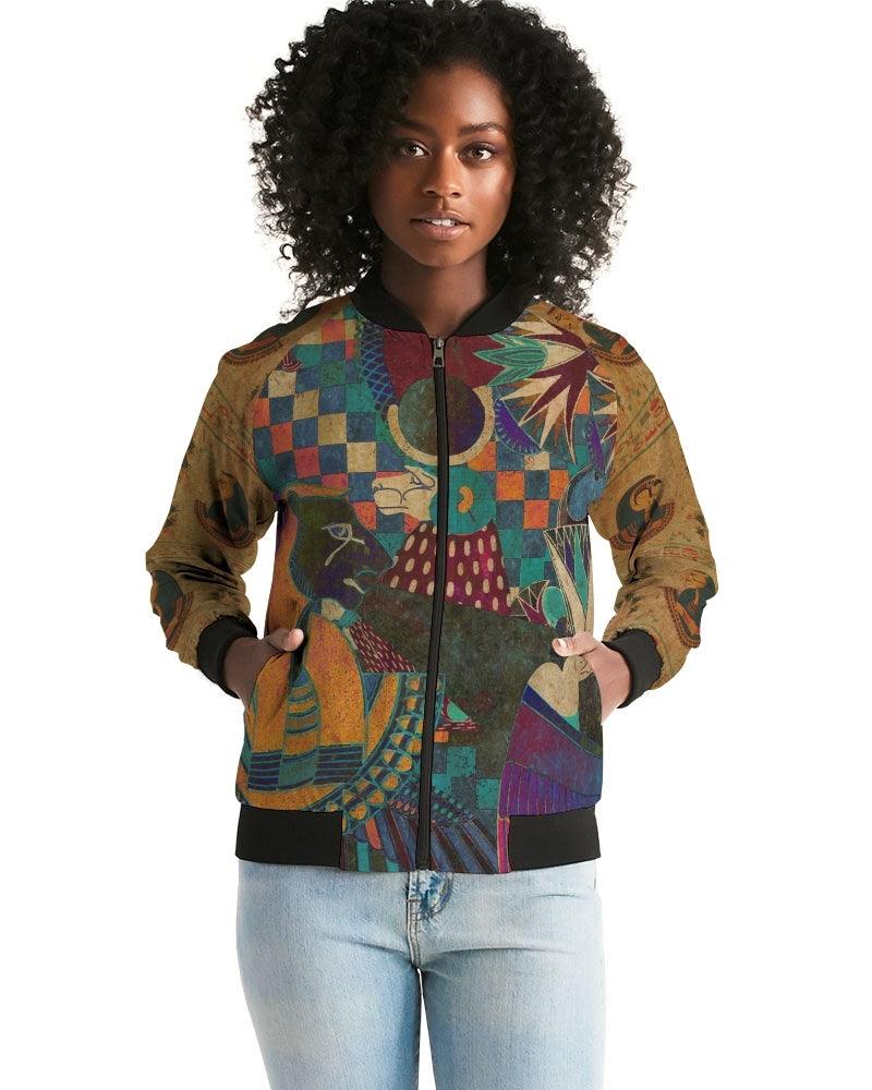 Women's Bomber Jacket-Night on the Nile - Elementologie