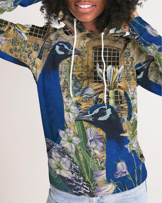 Women's Hoodie-Peacock Garden - Elementologie