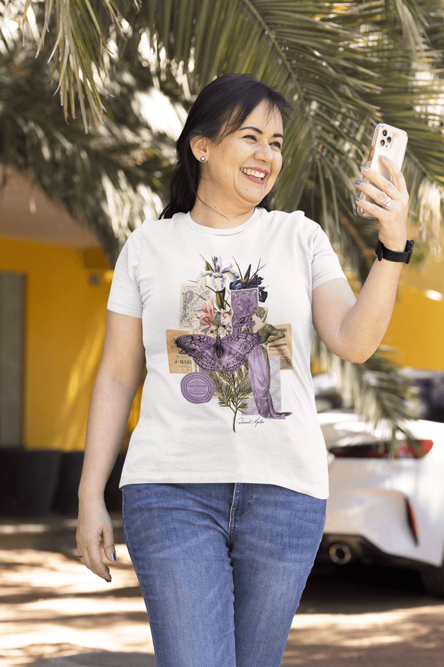 Women's Ultra T-Shirt- Lavender Collage - Elementologie