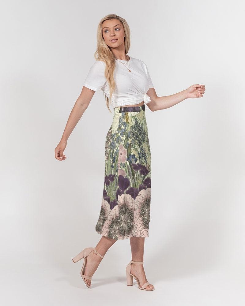 Women's A-Line Midi Skirt-Botanical Garden - Elementologie