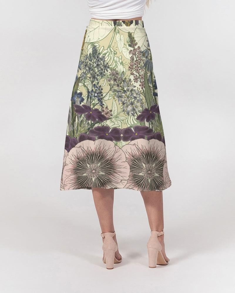 Women's A-Line Midi Skirt-Botanical Garden - Elementologie