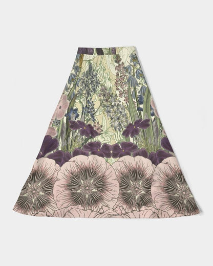 Women's A-Line Midi Skirt-Botanical Garden - Elementologie