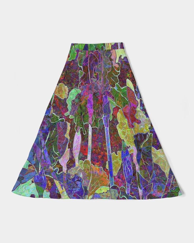 Women's A-Line Midi Skirt-iris Garden - Elementologie