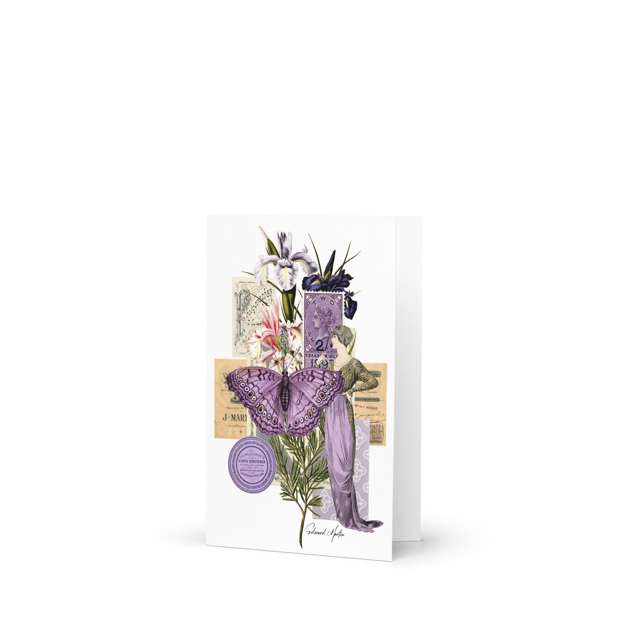 Blank Note Card-Lavender Collage - Elementologie