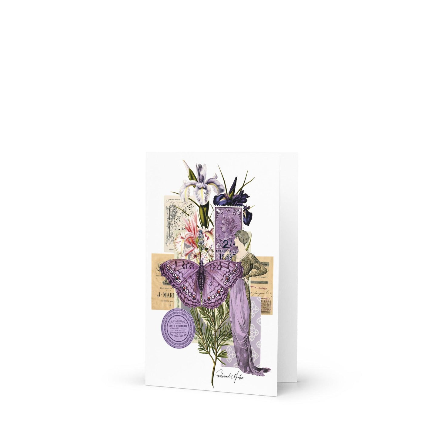 Blank Note Card-Lavender Collage - Elementologie