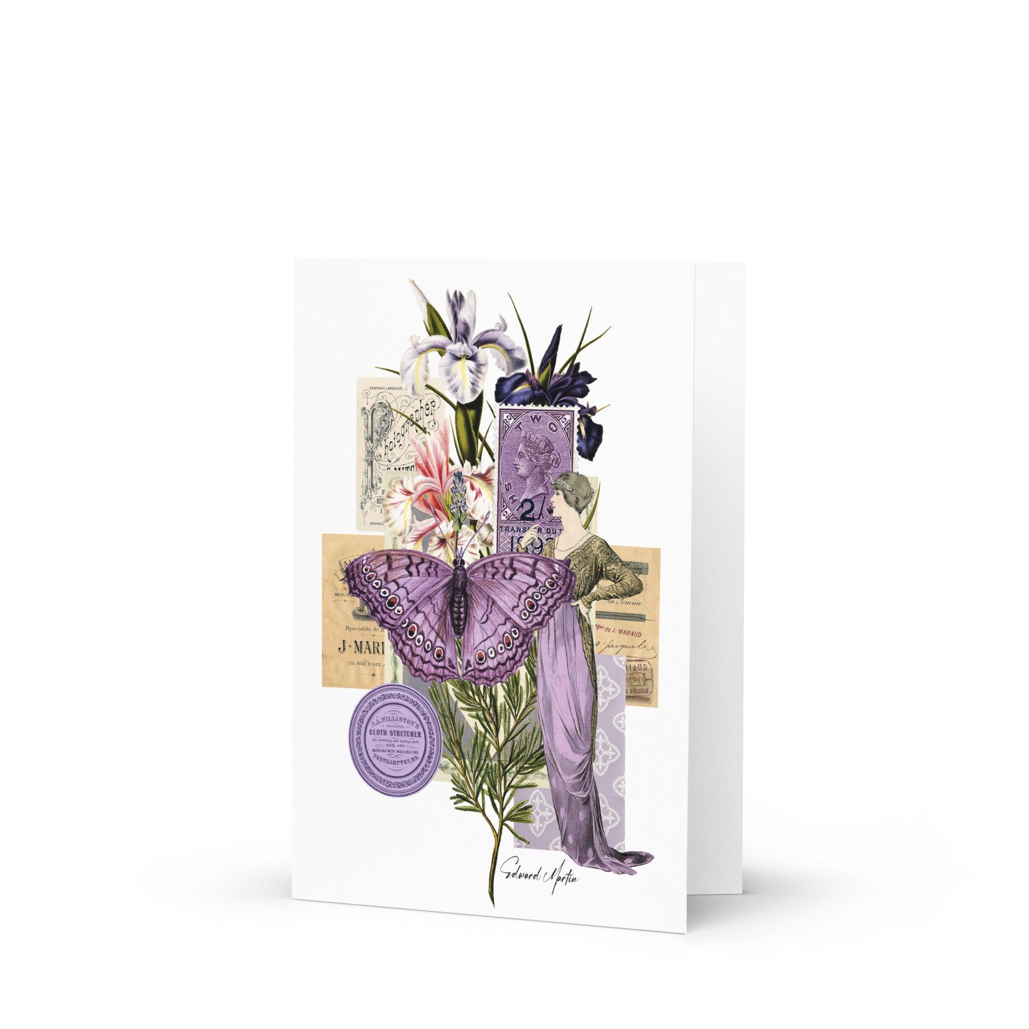 Blank Note Card-Lavender Collage - Elementologie