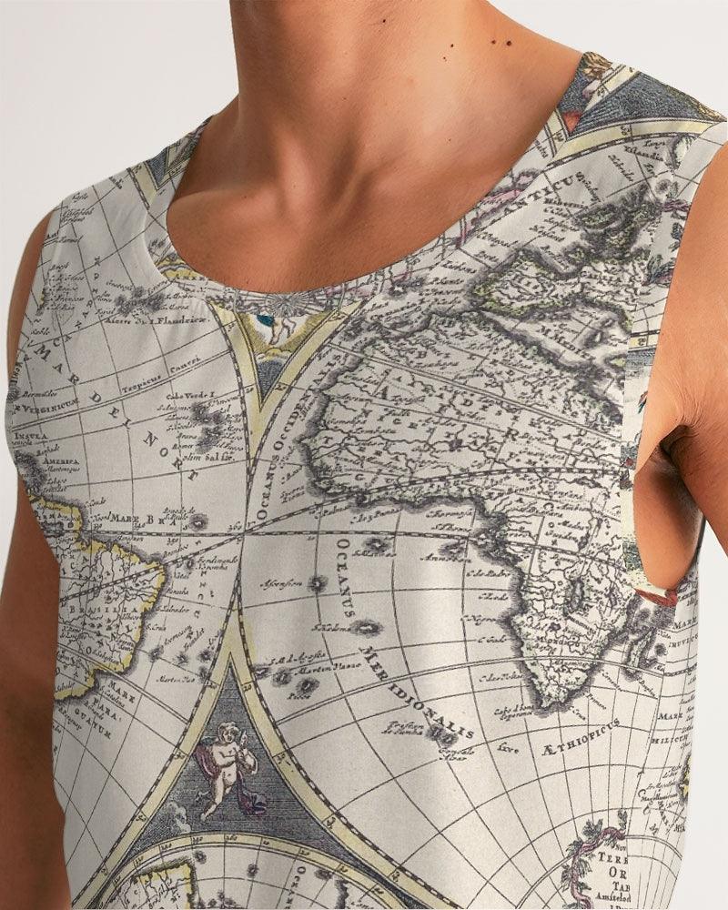 Men's Sports Tank-Old World Map - Elementologie