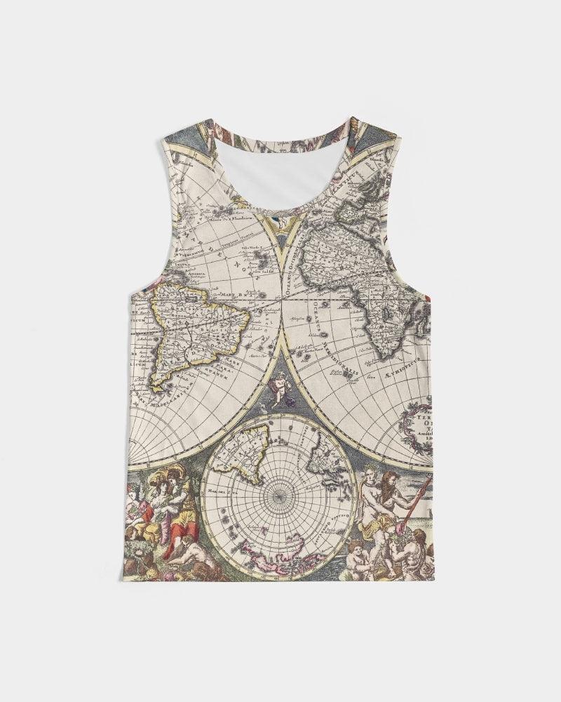 Men's Sports Tank-Old World Map - Elementologie