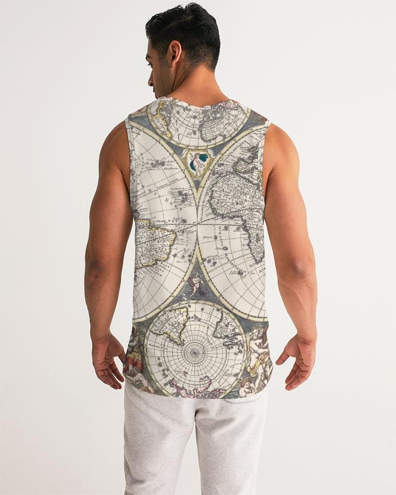 Men's Sports Tank-Old World Map - Elementologie