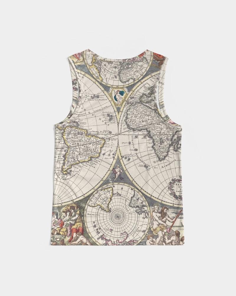 Men's Sports Tank-Old World Map - Elementologie