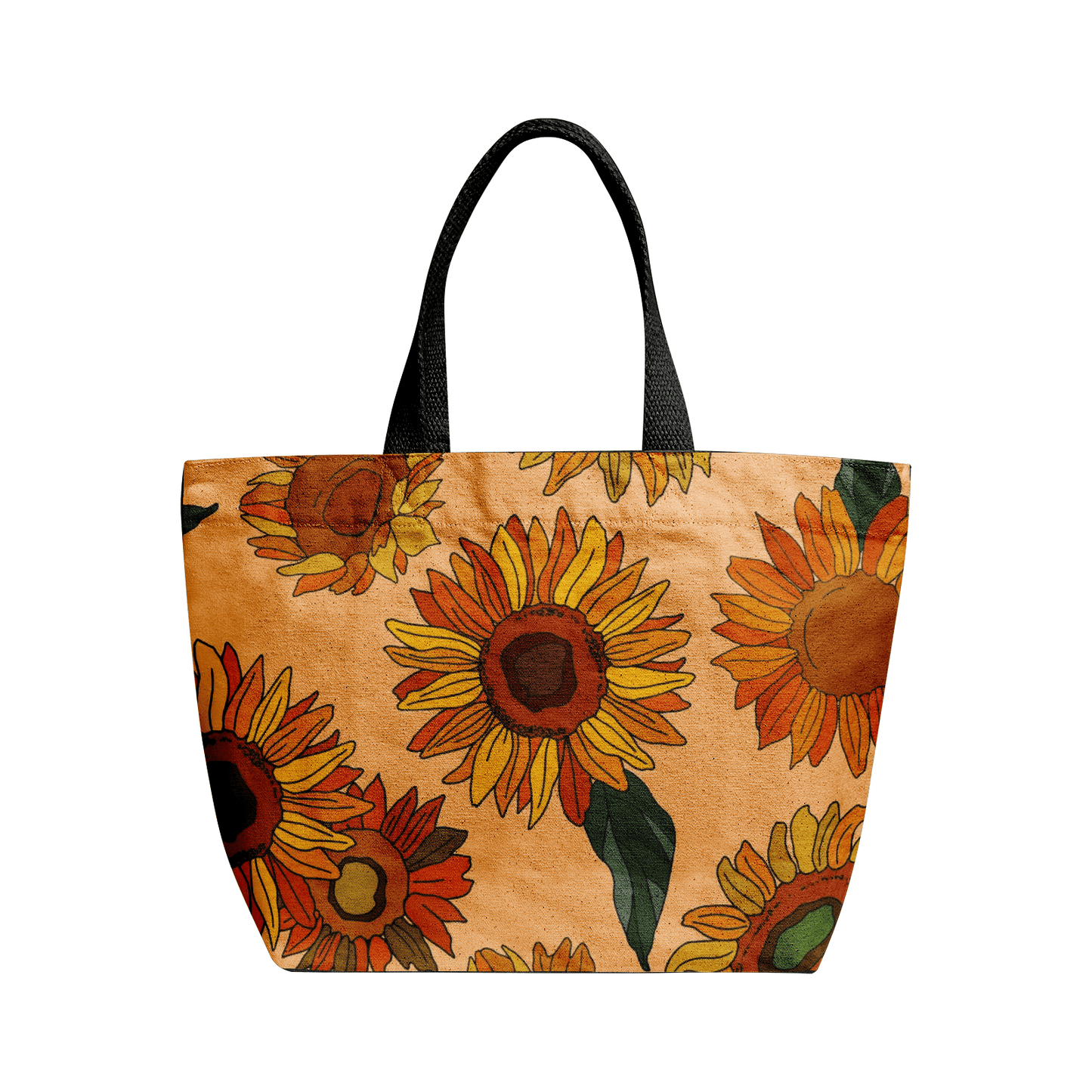 Natural Canvas Tote Bags-Sunflower - Elementologie