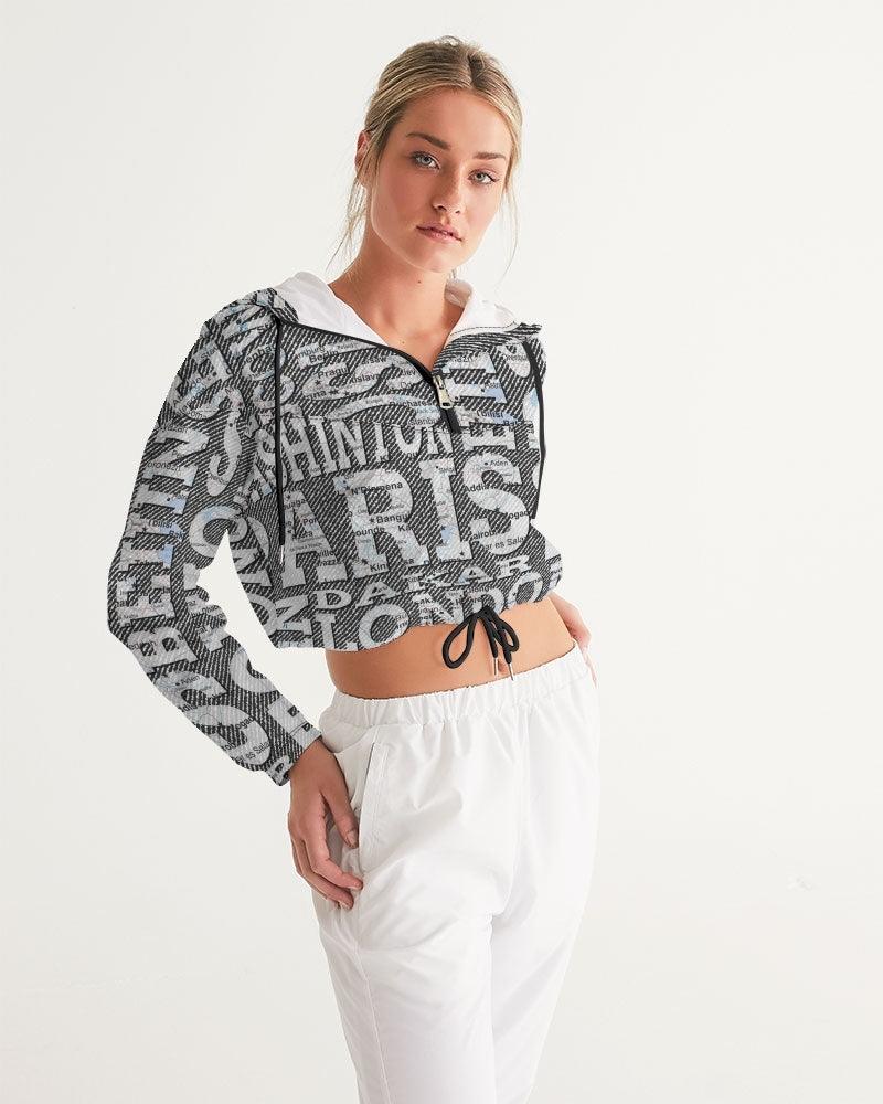 Women's Cropped Windbreaker-Cities - Elementologie