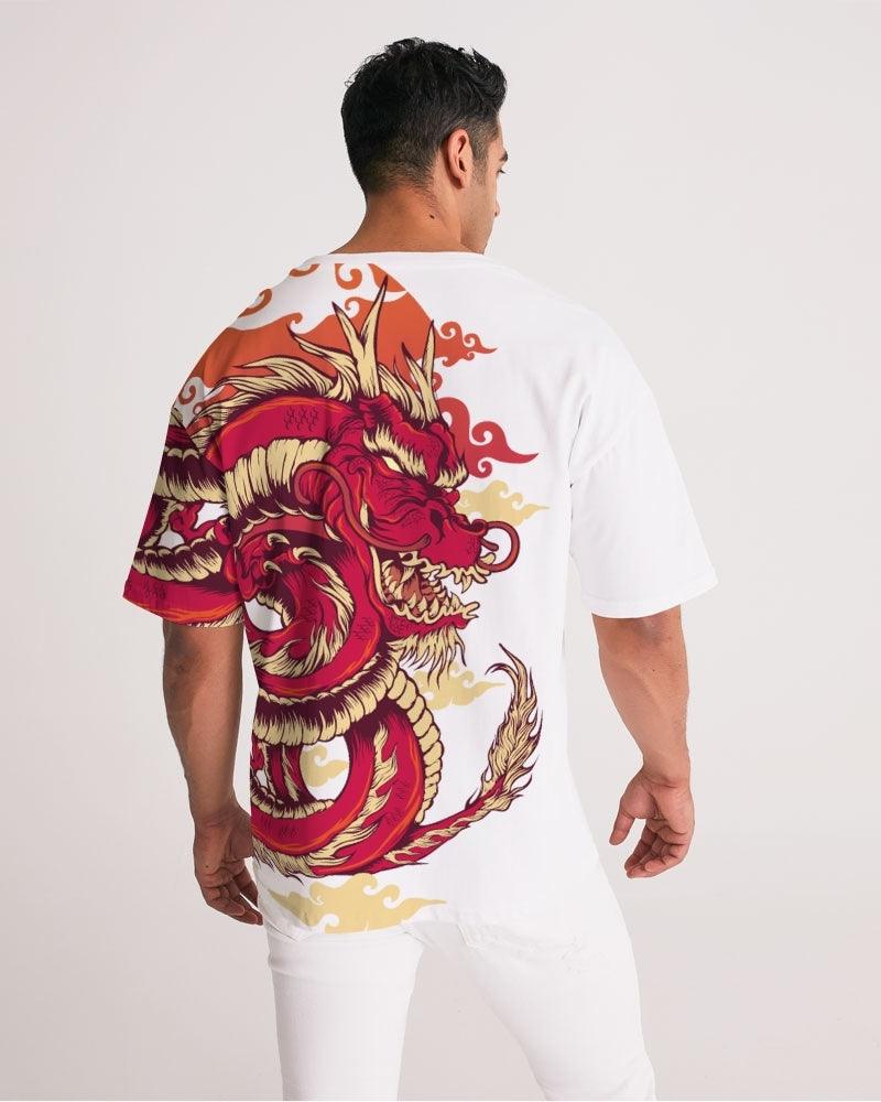 Men's Premium Heavyweight Tee-Red Dragon - Elementologie