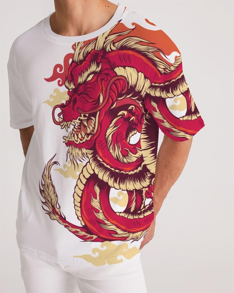 Men's Premium Heavyweight Tee-Red Dragon - Elementologie