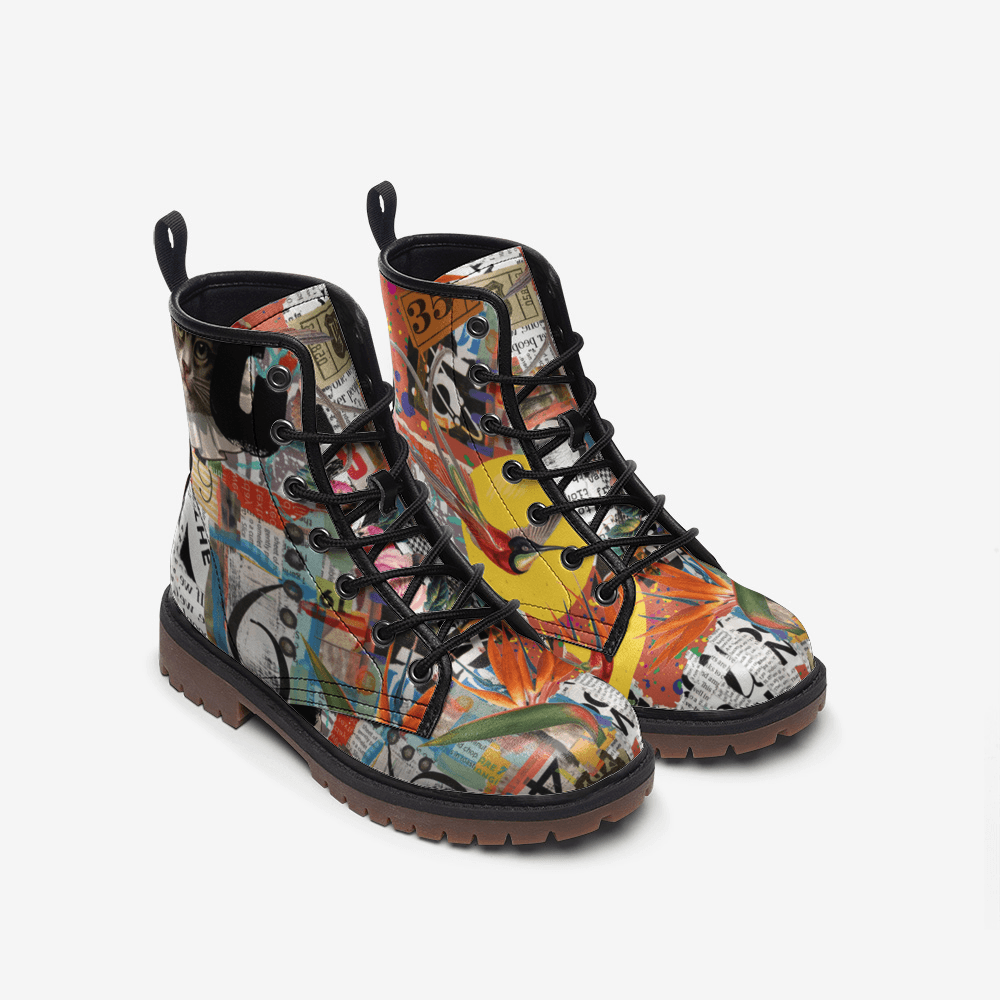 Unisex Boots-Collage Art No.04 - Elementologie