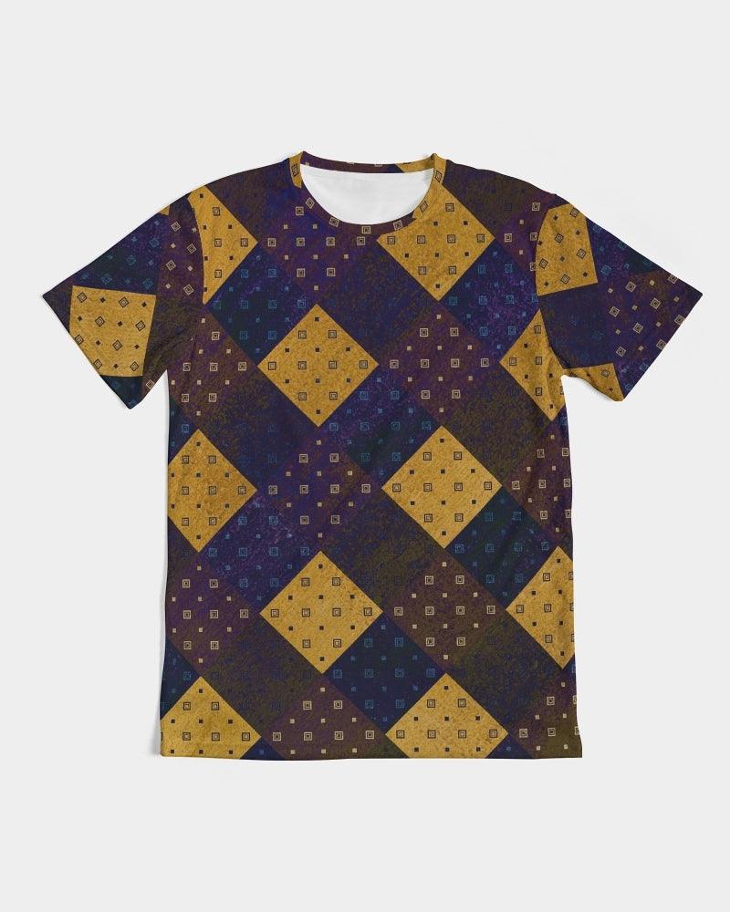 Men's Tee-Geometric Patchwork-Royalty - Elementologie