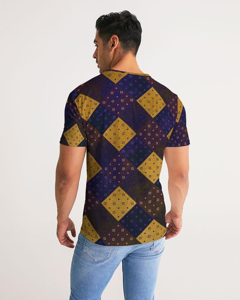 Men's Tee-Geometric Patchwork-Royalty - Elementologie