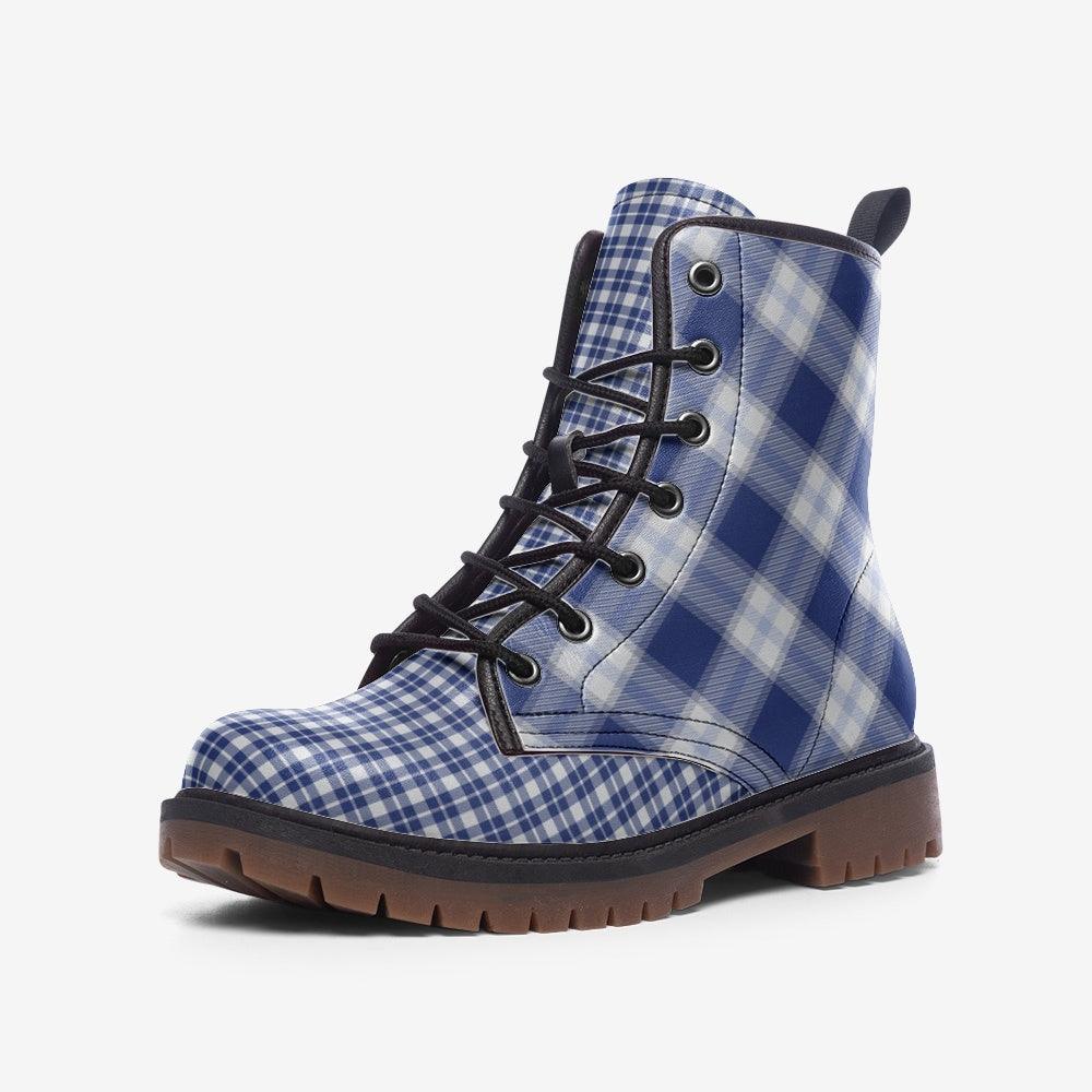 Unisex Boots- Blue Plaid - Elementologie