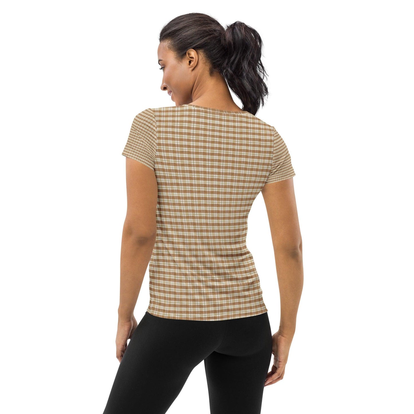 Women's Athletic T-shirt-Comfy Cabin Plaid - Elementologie