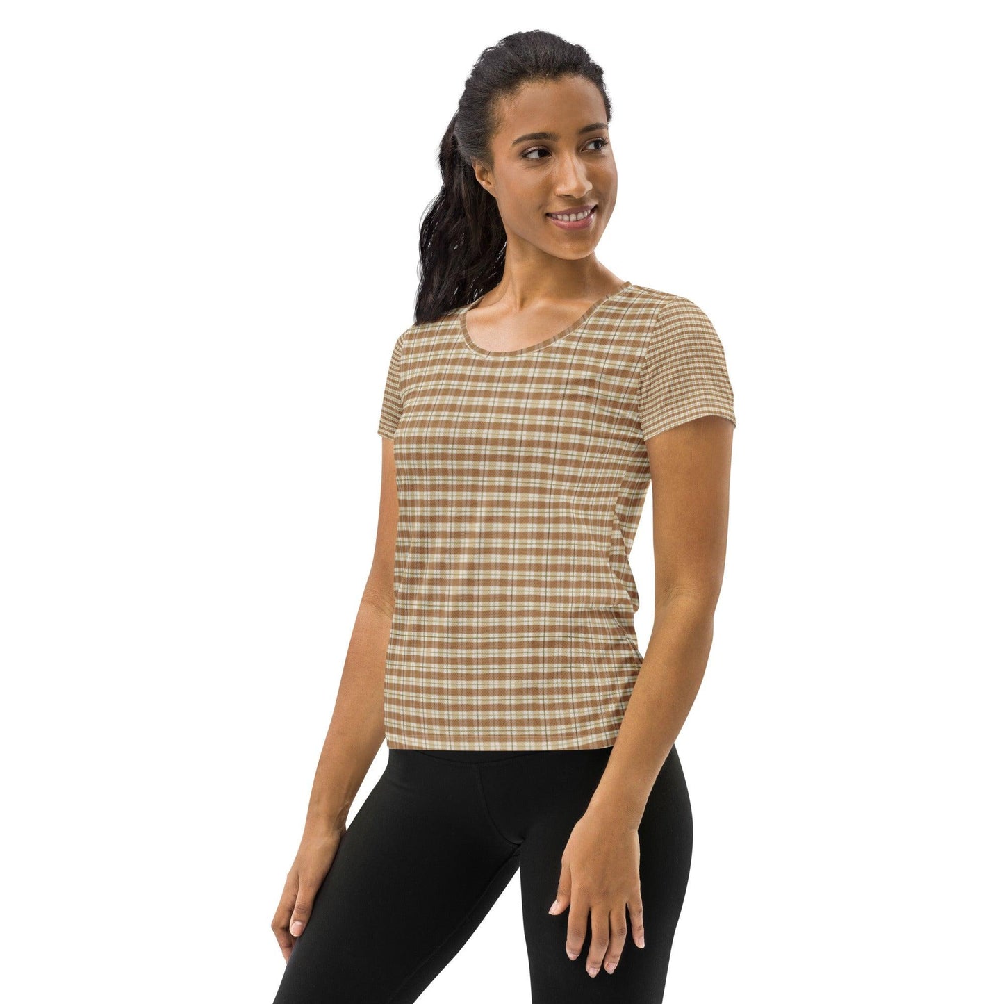 Women's Athletic T-shirt-Comfy Cabin Plaid - Elementologie