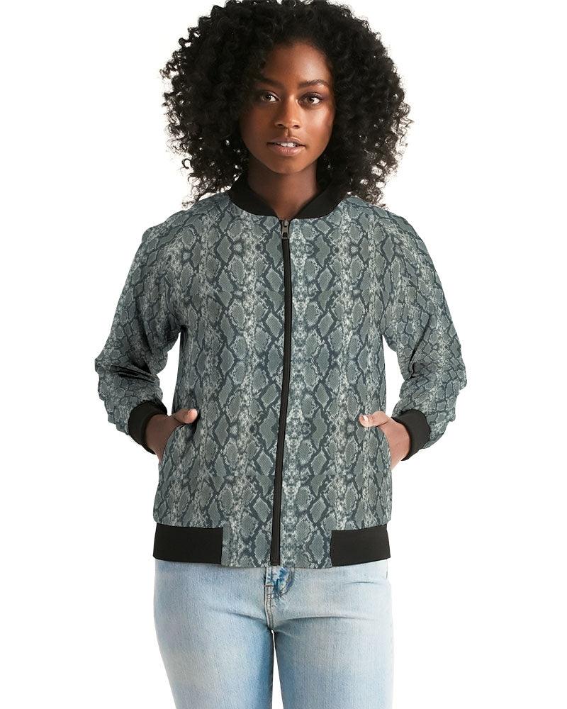 Women's Bomber Jacket-Snakeskin-Exotica - Elementologie