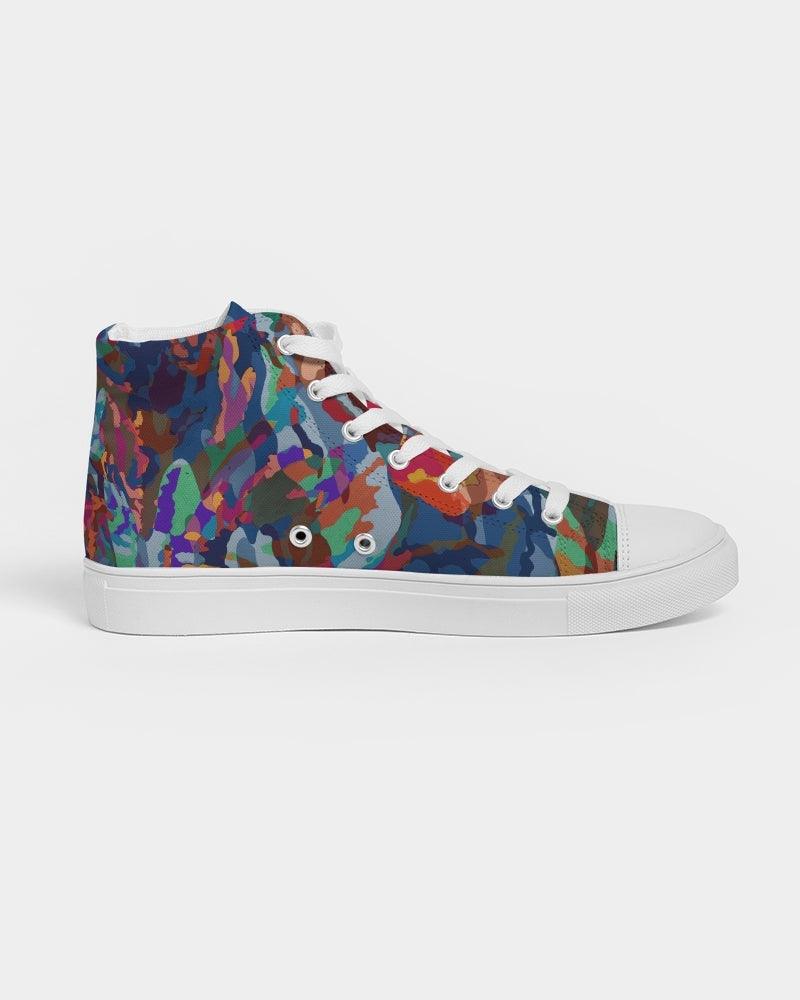 Men's High Top Canvas Shoe- Art Collage No.14 - Elementologie