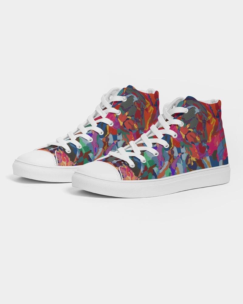 Men's High Top Canvas Shoe- Art Collage No.14 - Elementologie