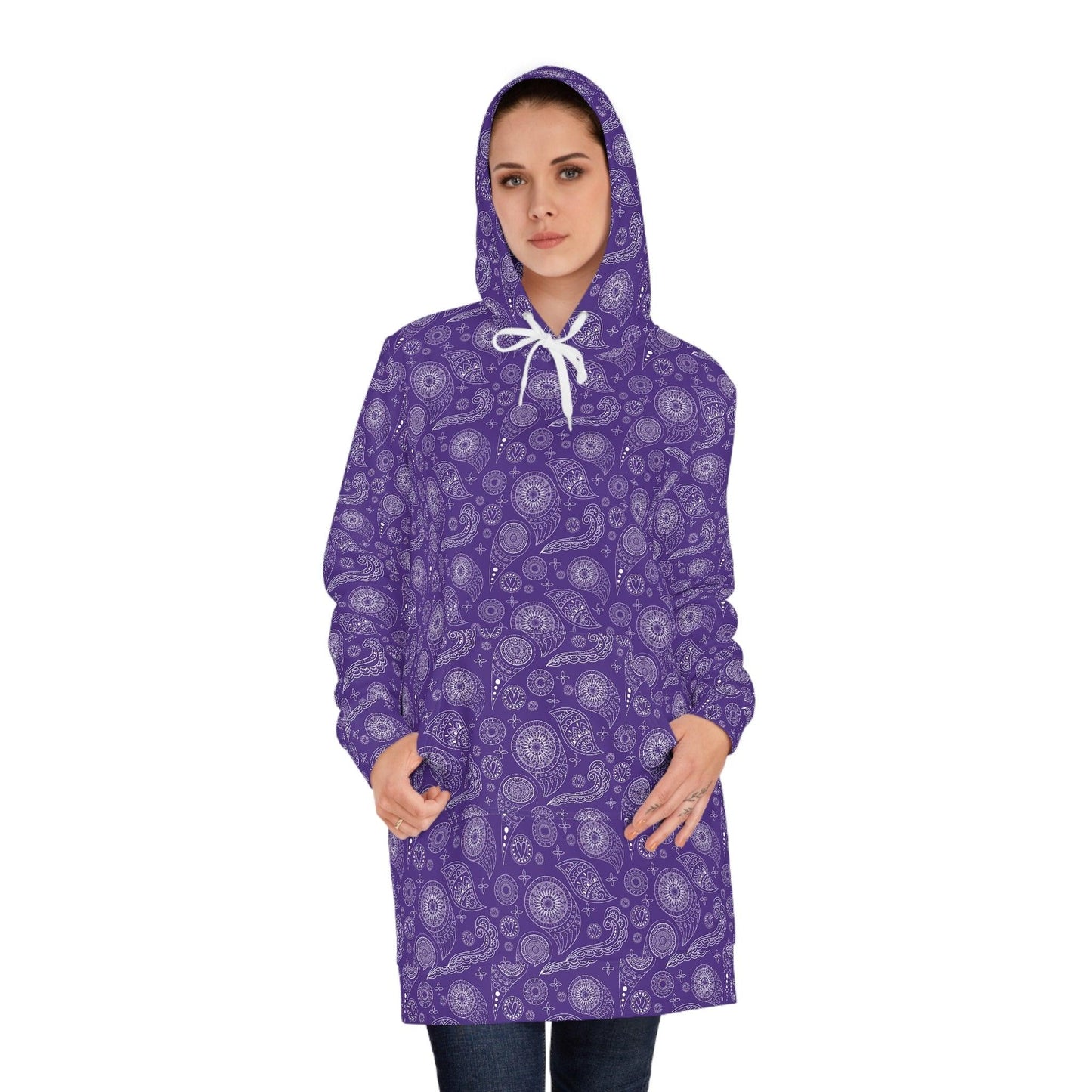 Hoodie Dress-Purple Paisley - Elementologie