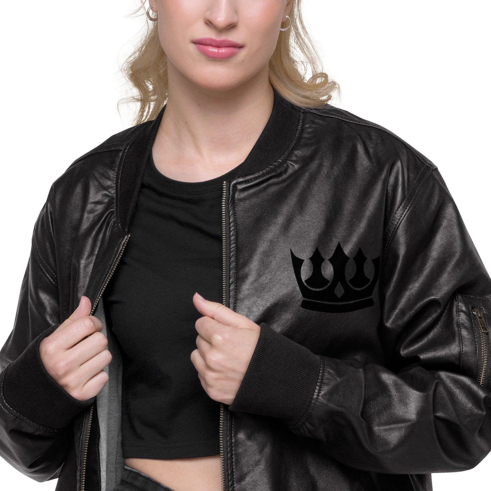 Leather Bomber Jacket - Elementologie