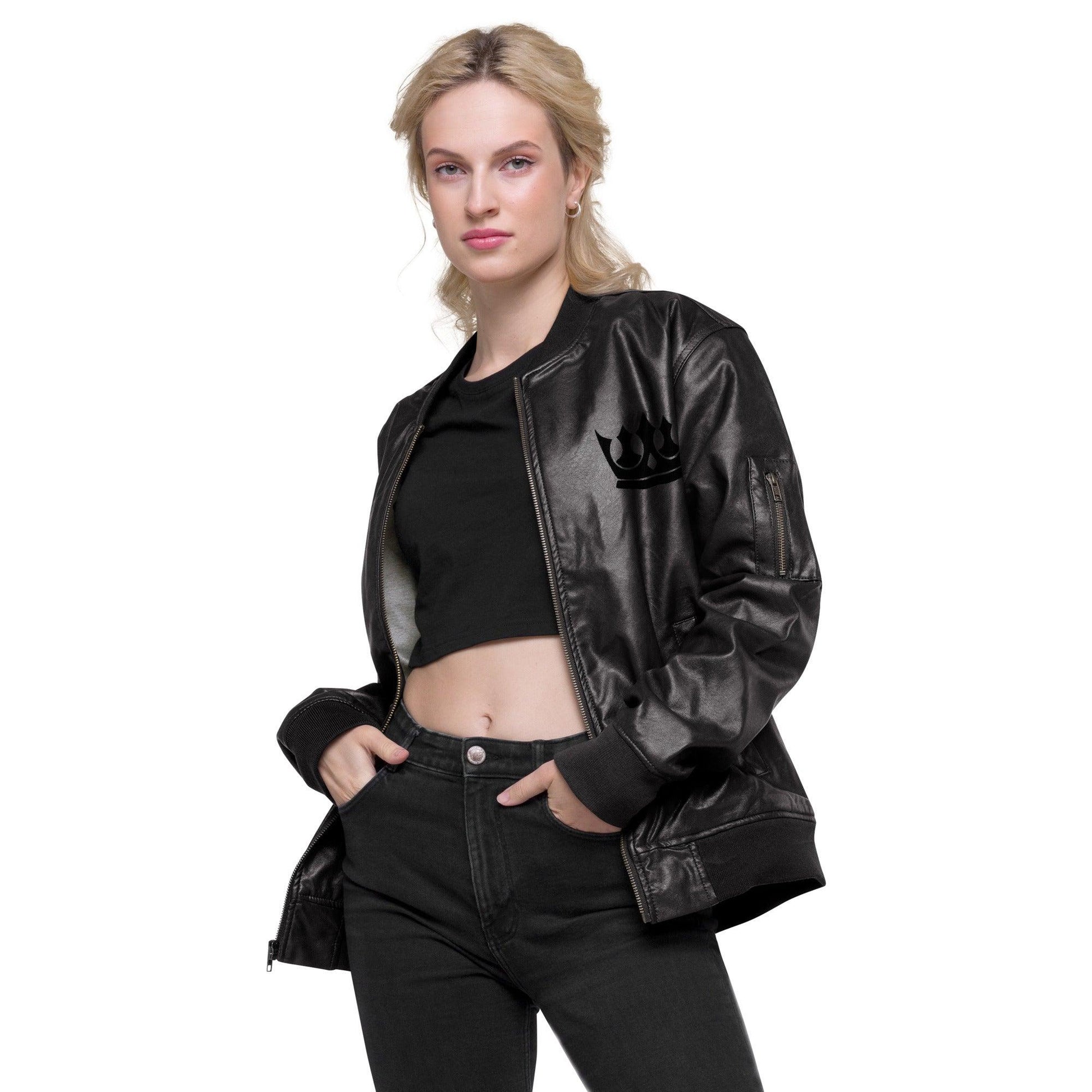 Leather Bomber Jacket - Elementologie