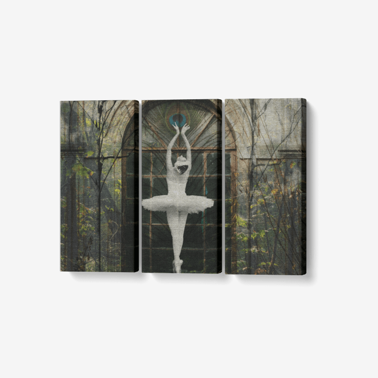 3 Piece Canvas Wall Art - Framed Ready to Hang 3x8"x18"-Forest Dancer - Elementologie