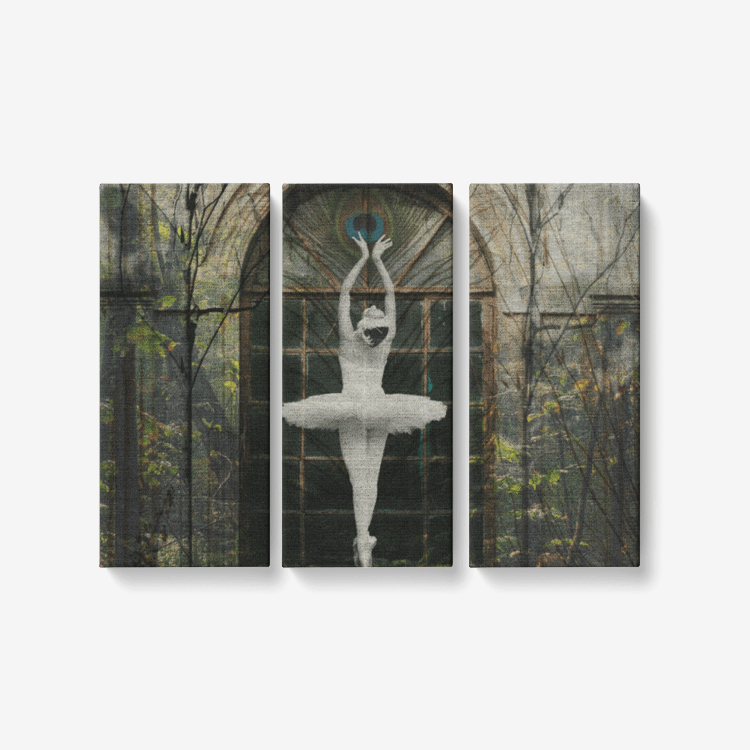 3 Piece Canvas Wall Art - Framed Ready to Hang 3x8"x18"-Forest Dancer - Elementologie