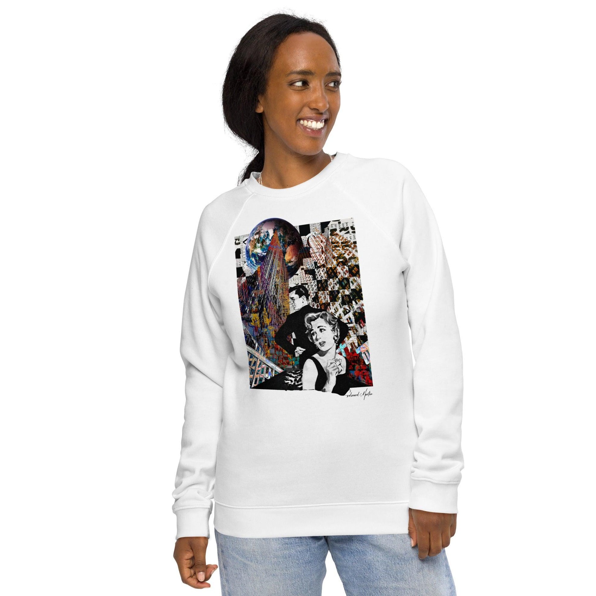 Unisex Organic Raglan Sweatshirt-Sin City - Premium  from Elementologie - Just $39! Shop now at Elementologie