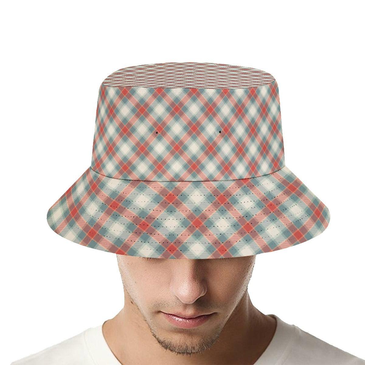 Bucket Hat-Red Green Plaid - Elementologie