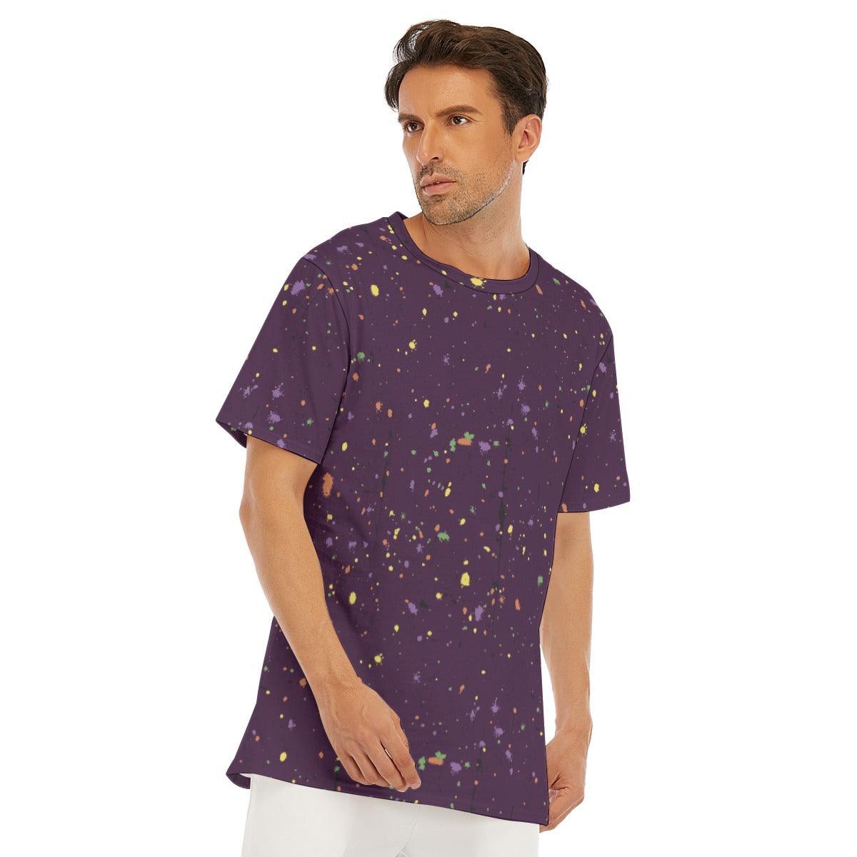 Men's Cotton T-Shirt- Paint Splatter No.01 - Premium  from Elementologie - Just $22.99! Shop now at Elementologie