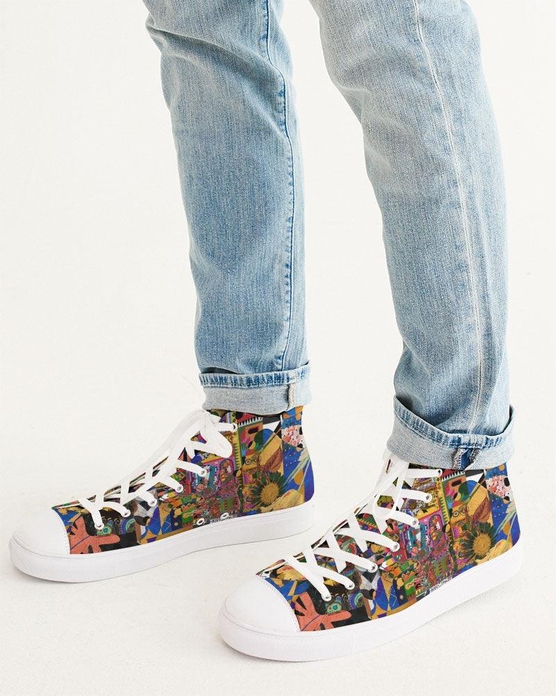 Men's High Top Canvas Shoe- Art Collage No.89 - Premium  from Elementologie - Just $68.99! Shop now at Elementologie