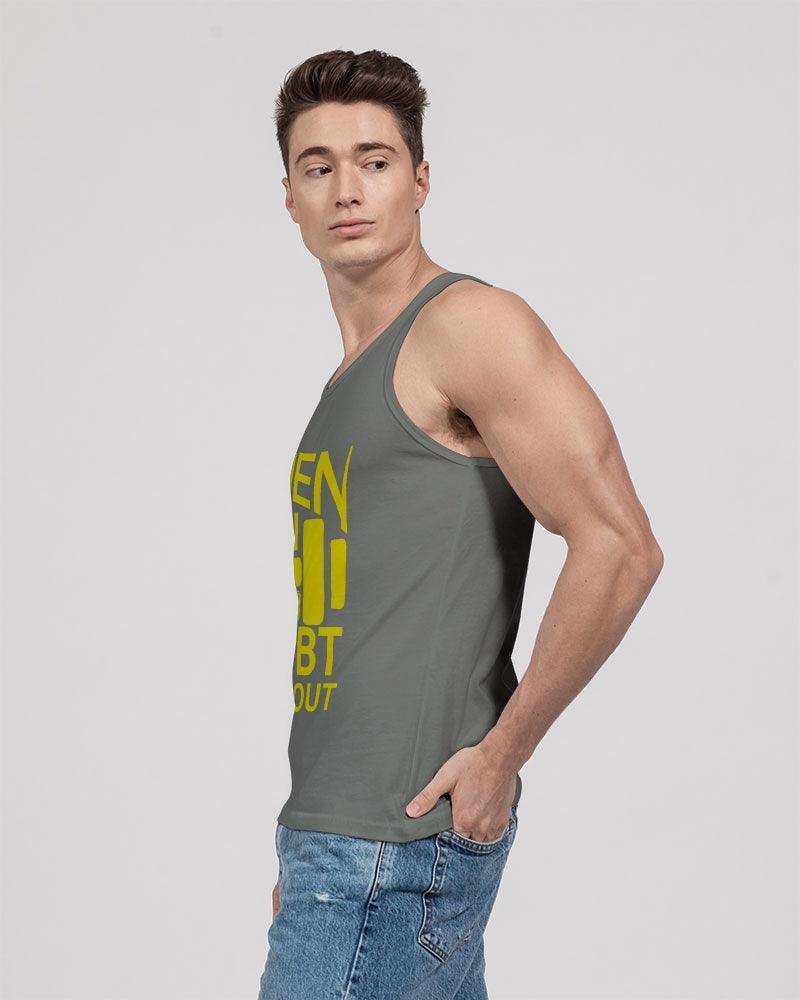 Men's Jersey Tank -Bella + Canvas- When In Doubt, Work Out - Premium  from Elementologie - Just $28.99! Shop now at Elementologie