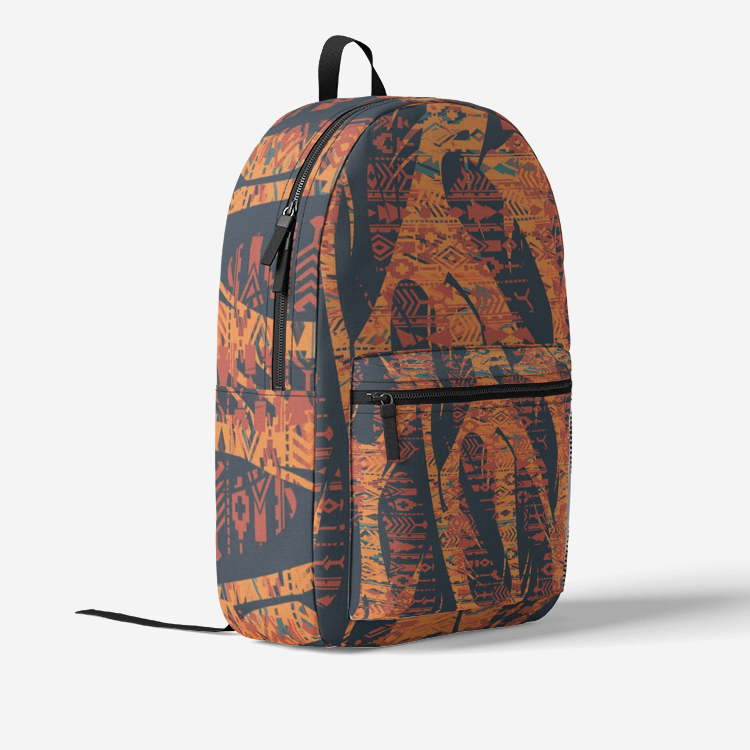 Retro Colorful Print Trendy Backpack - Elementologie