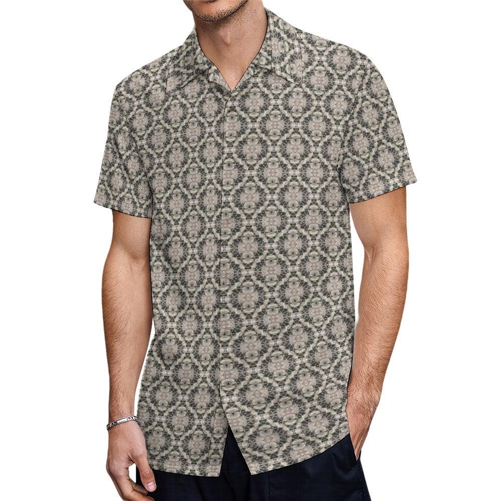 Men's Short Sleeve Shirt-Antique Lace - Premium  from Elementologie - Just $24.99! Shop now at Elementologie